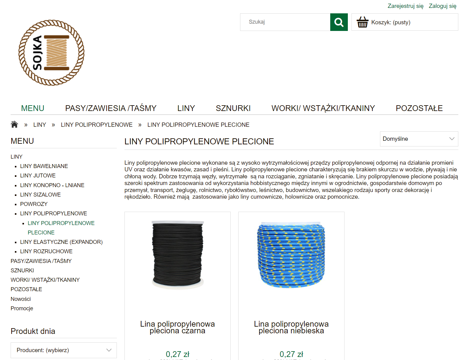 Jak dobrać grubość liny polipropylenowej do konkretnego zastosowania?