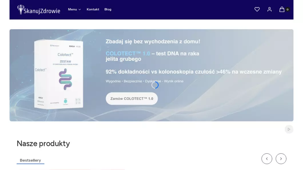 Zrzut ekranu strony